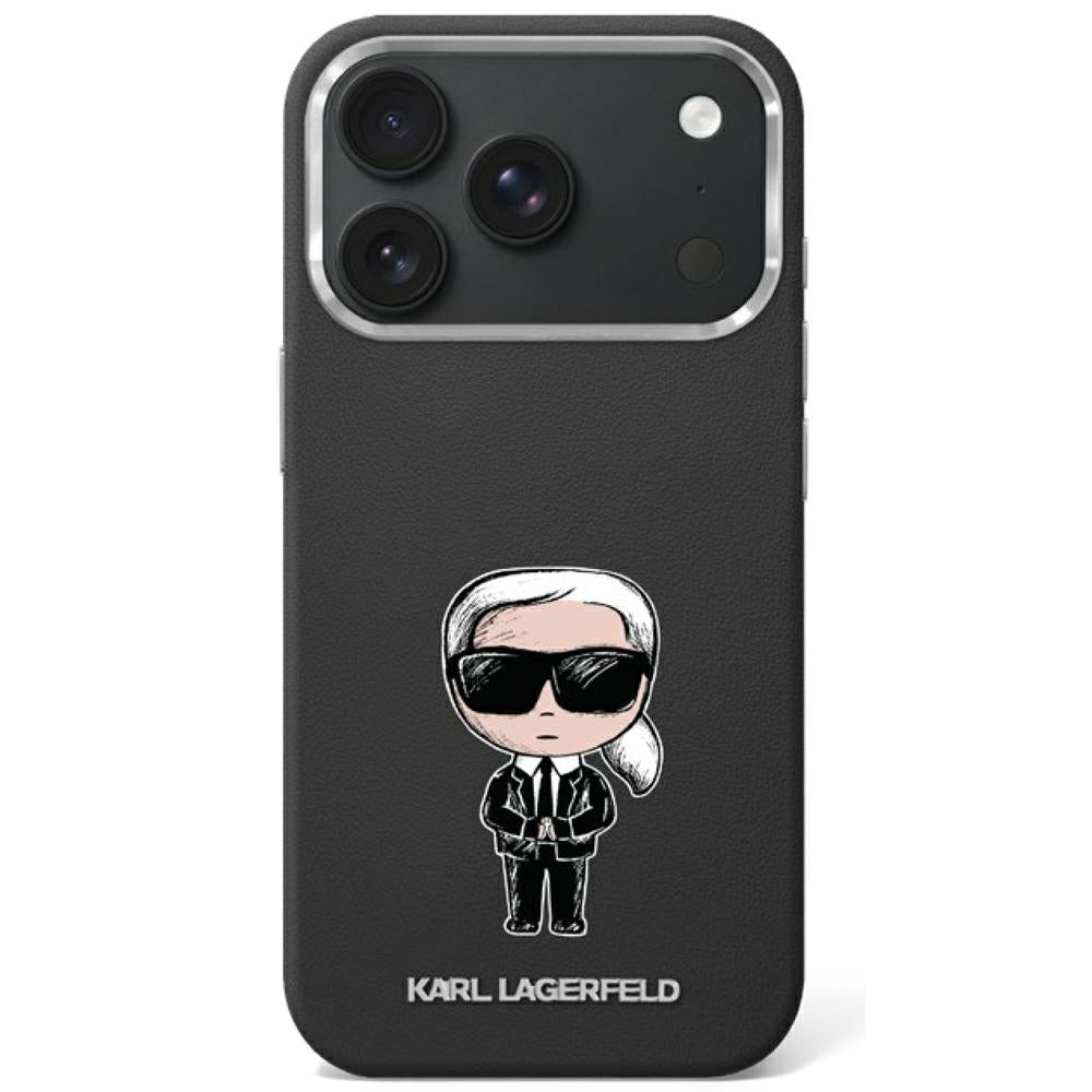 Karl Lagerfeld Smooth Ikonik Sketch MagSafe dėklas iPhone 18 Pro / 17 Pro - juoda -- iPhone 17 Pro / iPhone 18 Pro