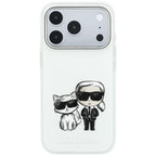 Karl Lagerfeld Smooth Karl & Choupette Bodies Sketch MagSafe dėklas iPhone 18 Pro / 17 Pro - Smėlio -- iPhone 17 Pro /...