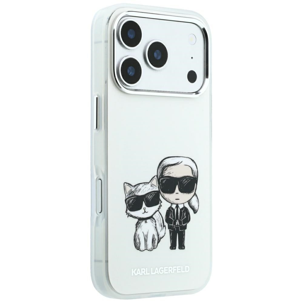 Karl Lagerfeld Smooth Karl & Choupette Bodies Sketch MagSafe dėklas iPhone 18 Pro / 17 Pro - Smėlio -- iPhone 17 Pro /...