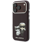 Karl Lagerfeld Smooth Karl & Choupette Bodies Sketch MagSafe dėklas iPhone 18 Pro / 17 Pro - granatas -- iPhone 17 Pro /...