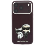 Karl Lagerfeld Smooth Karl & Choupette Bodies Sketch MagSafe dėklas iPhone 18 Pro / 17 Pro - granatas -- iPhone 17 Pro /...