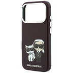 Karl Lagerfeld Smooth Karl & Choupette Bodies Sketch MagSafe dėklas iPhone 18 Pro / 17 Pro - granatas -- iPhone 17 Pro /...