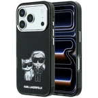 Karl Lagerfeld Smooth Karl & Choupette Bodies Sketch MagSafe dėklas iPhone 18 Pro / 17 Pro - Juodas -- iPhone 17 Pro /...