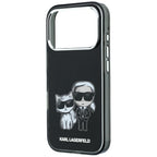 Karl Lagerfeld Smooth Karl & Choupette Bodies Sketch MagSafe dėklas iPhone 18 Pro / 17 Pro - Juodas -- iPhone 17 Pro /...
