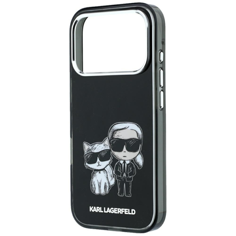 Karl Lagerfeld Smooth Karl & Choupette Bodies Sketch MagSafe dėklas iPhone 18 Pro / 17 Pro - Juodas -- iPhone 17 Pro /...