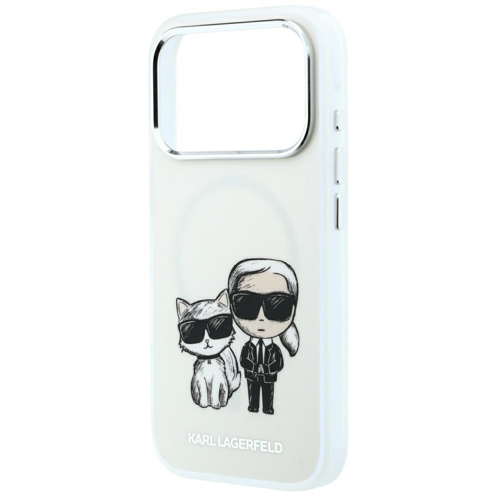 Karl Lagerfeld Smooth Karl & Choupette Bodies Sketch MagSafe dėklas iPhone 18 Pro Max / 17 Pro Max Smėlio -- iPhone 17...