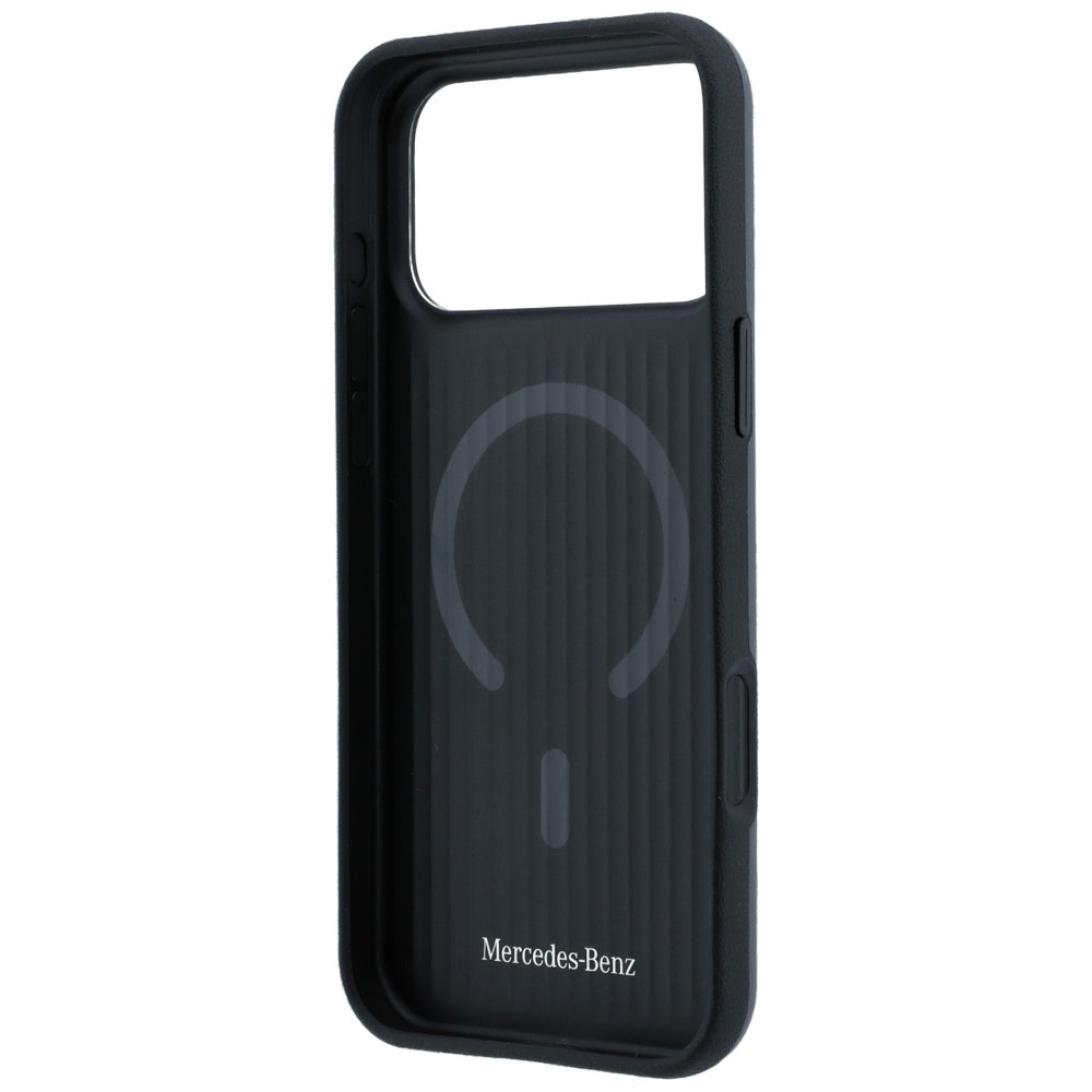 Mercedes Leather 3D MagSafe dėklas iPhone 18 Pro / 17 Pro - Antracinė -- iPhone 17 Pro / iPhone 18 Pro