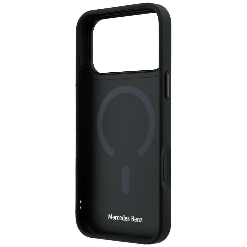 Mercedes Leather 3D MagSafe dėklas iPhone 18 Pro / 17 Pro - Juoda -- iPhone 17 Pro / iPhone 18 Pro