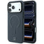 Mercedes Leather 3D MagSafe dėklas iPhone 18 Pro Max / 17 Pro Max - antracinė -- iPhone 18 Pro Max / iPhone 17 Pro Max