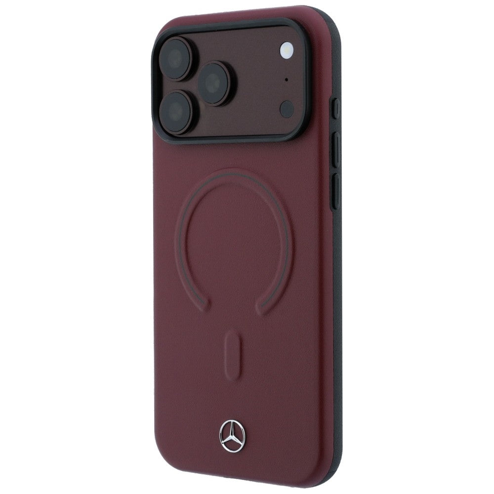 Mercedes Leather 3D MagSafe dėklas iPhone 17 Pro Max - Tamsiai mėlyna -- iPhone 17 Pro Max