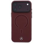 Mercedes Leather 3D MagSafe dėklas iPhone 17 Pro Max - Tamsiai mėlyna -- iPhone 17 Pro Max