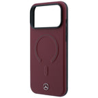 Mercedes Leather 3D MagSafe dėklas iPhone 17 Pro Max - Tamsiai mėlyna -- iPhone 17 Pro Max