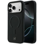 Mercedes Leather 3D MagSafe dėklas iPhone 18 Pro Max / 17 Pro Max - Juodas -- iPhone 18 Pro Max / iPhone 17 Pro Max