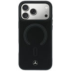 Mercedes Leather 3D MagSafe dėklas iPhone 18 Pro Max / 17 Pro Max - Juodas -- iPhone 18 Pro Max / iPhone 17 Pro Max