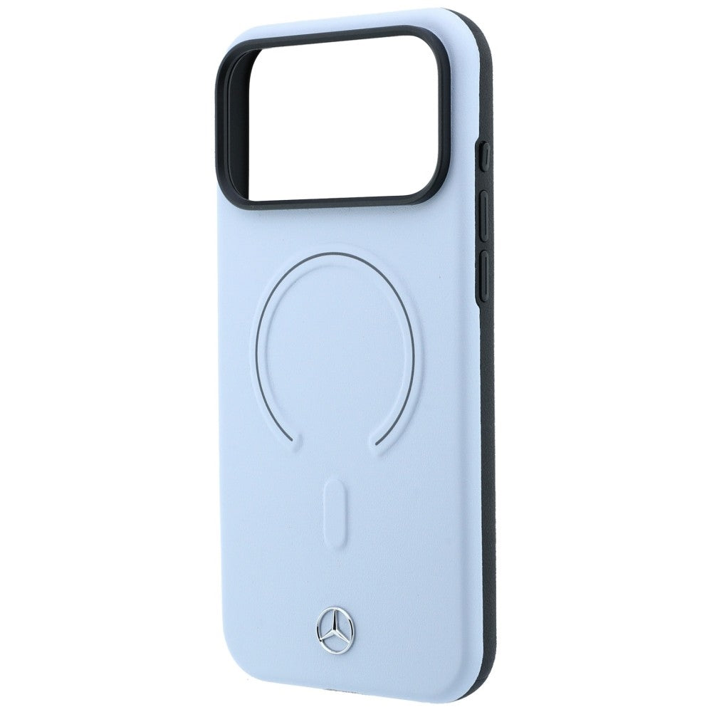 Mercedes Leather 3D MagSafe dėklas iPhone 18 Pro Max / 17 Pro Max - Mėlynas -- iPhone 18 Pro Max / iPhone 17 Pro Max