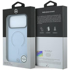 Mercedes Leather 3D MagSafe dėklas iPhone 18 Pro Max / 17 Pro Max - Mėlynas -- iPhone 18 Pro Max / iPhone 17 Pro Max
