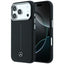 Mercedes Leather Semi Wrap Iconic Line MagSafe dėklas iPhone 18 Pro Max / 17 Pro Max - Juodas -- iPhone 18 Pro Max /...