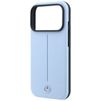 Mercedes Leather Semi Wrap Iconic Line MagSafe dėklas iPhone 18 Pro Max / 17 Pro Max - mėlyna -- iPhone 18 Pro Max /...