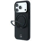 Mercedes odos dėklas su žiedu stovu MagSafe iPhone 18 Pro / 17 Pro - juodas -- iPhone 18 Pro / iPhone 17 Pro