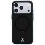 Mercedes Leather with Ring Stand MagSafe dėklas iPhone 18 Pro Max / 17 Pro Max / 17 Pro Max - juodas -- iPhone 18 Pro Max...