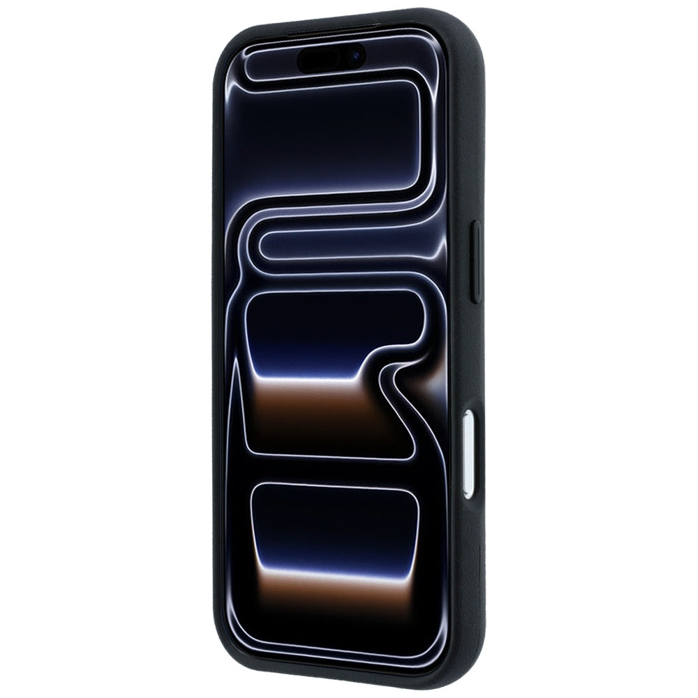 Mercedes Leather with Ring Stand MagSafe dėklas iPhone 18 Pro Max / 17 Pro Max / 17 Pro Max - juodas -- iPhone 18 Pro Max...