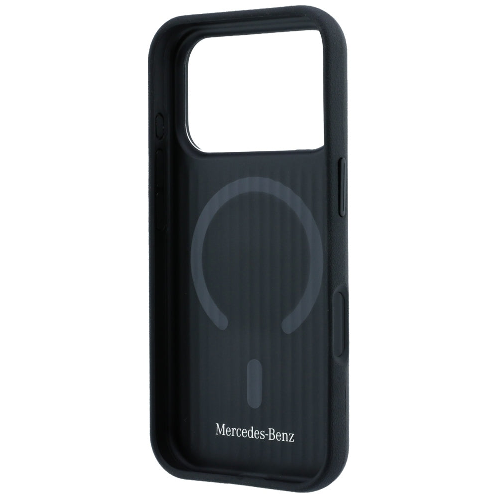 Mercedes Leather with Ring Stand MagSafe dėklas iPhone 18 Pro Max / 17 Pro Max / 17 Pro Max - juodas -- iPhone 18 Pro Max...