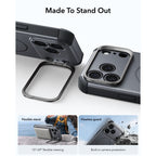ESR Cyber Tough Kickstand MagSafe dėklas Apple iPhone 18 Pro / 17 Pro - Pilkas -- iPhone 18 Pro / iPhone 17 Pro