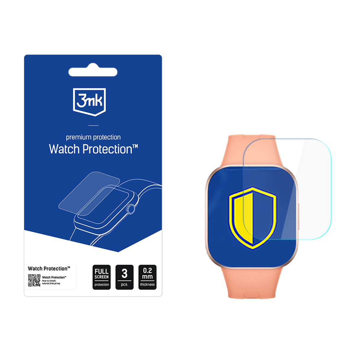 3mk Watch Protection ARC išmaniojo laikrodžio ekrano apsauginė plėvelė, skirta Xiaomi Redmi Watch 6 Active -- Xiaomi...