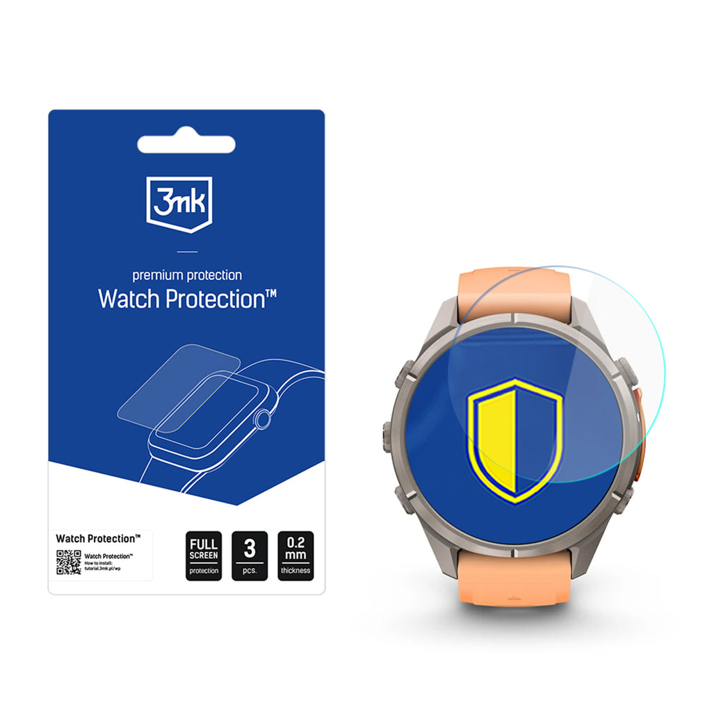 Stiklas 3mk Watch Protection FlexibleGlass hibridinis laikrodžio ekranui, skirtas Garmin Fenix 9 Pro 43 mm -- Garmin...