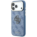 Dėklas Guess 4G & Big Resin Logo skirtas iPhone 17 Pro / 18 Pro - Šviesiai mėlyna -- iPhone 17 Pro / iPhone 18 Pro