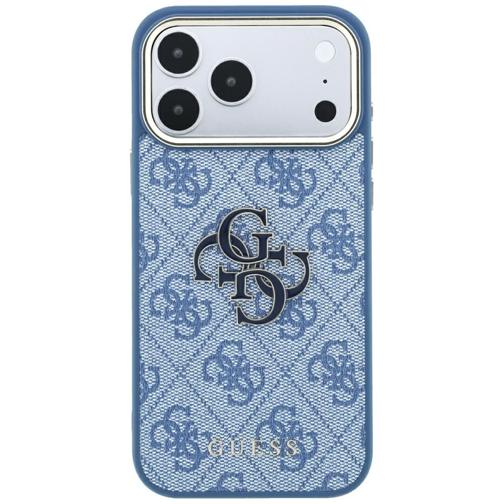 Dėklas Guess 4G & Big Resin Logo skirtas iPhone 17 Pro / 18 Pro - Šviesiai mėlyna -- iPhone 17 Pro / iPhone 18 Pro