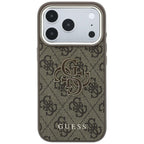 Dėklas Guess 4G & Big Resin Logo skirtas iPhone 17 Pro Max / 18 Pro Max - Ruda -- iPhone 17 Pro Max / iPhone 18 Pro Max