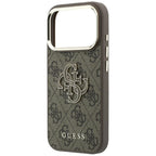 Dėklas Guess 4G & Big Resin Logo skirtas iPhone 17 Pro Max / 18 Pro Max - Ruda -- iPhone 17 Pro Max / iPhone 18 Pro Max
