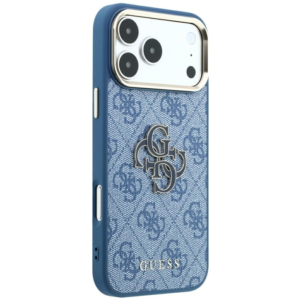 Dėklas Guess 4G & Big Resin Logo skirtas iPhone 17 Pro Max / 18 Pro Max - Šviesiai mėlyna -- iPhone 17 Pro Max / iPhone...