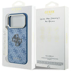 Dėklas Guess 4G & Big Resin Logo skirtas iPhone 17 Pro Max / 18 Pro Max - Šviesiai mėlyna -- iPhone 17 Pro Max / iPhone...