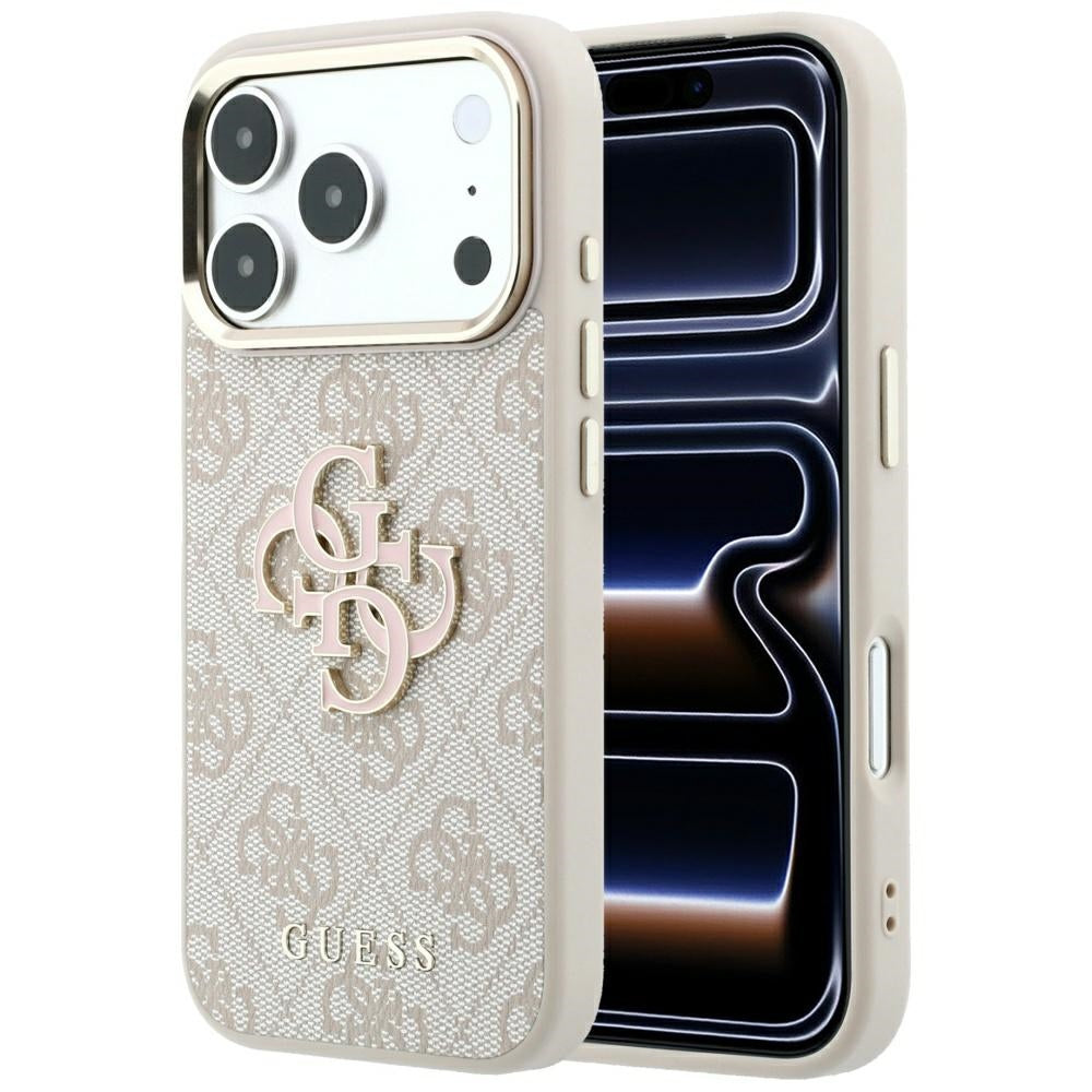 Dėklas Guess 4G & Big Resin Logo skirtas iPhone 17 Pro Max / 18 Pro Max - Rožinė -- iPhone 17 Pro Max / iPhone 18 Pro Max