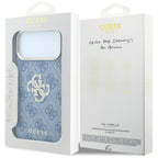 Guess 4G ir Big Strass logotipo dėklas iPhone 18 Pro / 17 Pro - mėlynas -- iPhone 18 Pro / iPhone 17 Pro