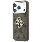 Dėklas Guess 4G & Big Strass Logo skirtas iPhone 17 Pro Max / 18 Pro Max - Ruda -- iPhone 17 Pro Max / iPhone 18 Pro Max