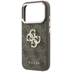 Dėklas Guess 4G & Big Strass Logo skirtas iPhone 17 Pro Max / 18 Pro Max - Ruda -- iPhone 17 Pro Max / iPhone 18 Pro Max