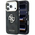Guess 4G & Big Strass Logo dėklas iPhone 17 Pro Max / 18 Pro Max - Juoda -- iPhone 17 Pro Max / iPhone 18 Pro Max