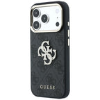 Guess 4G & Big Strass Logo dėklas iPhone 17 Pro Max / 18 Pro Max - Juoda -- iPhone 17 Pro Max / iPhone 18 Pro Max