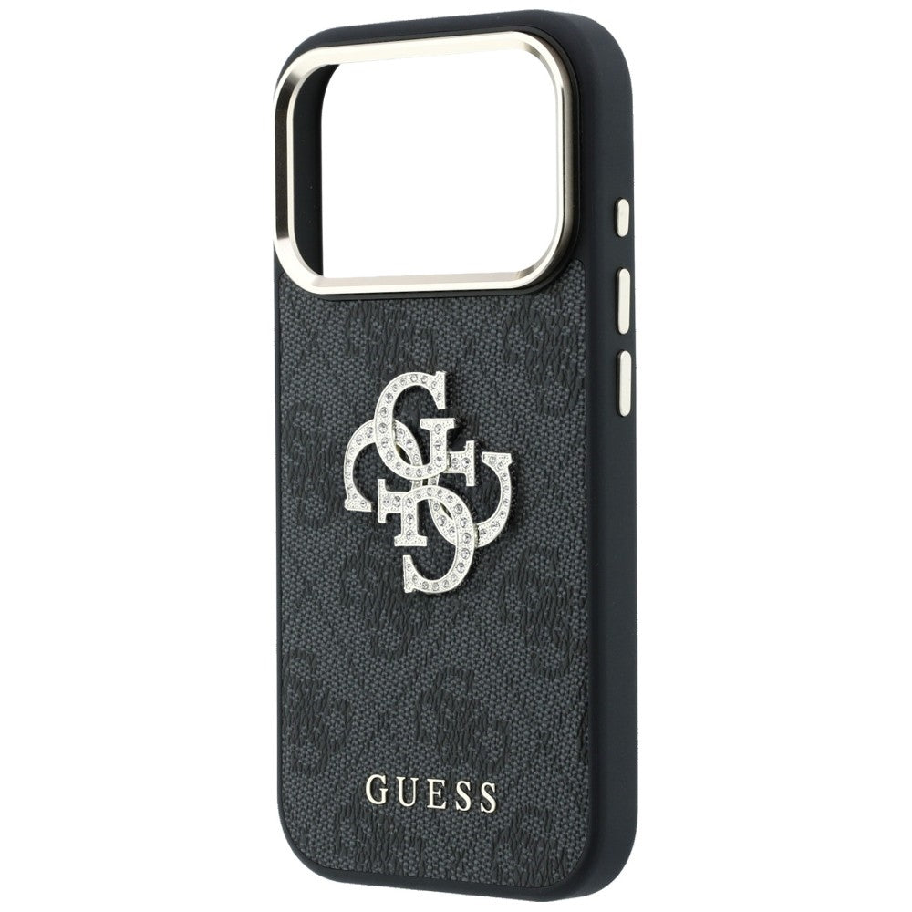 Guess 4G & Big Strass Logo dėklas iPhone 17 Pro Max / 18 Pro Max - Juoda -- iPhone 17 Pro Max / iPhone 18 Pro Max