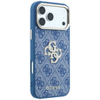 Guess 4G & Big Strass Logo dėklas iPhone 18 Pro Max / 17 Pro Max - Mėlynas -- iPhone 18 Pro Max / iPhone 17 Pro Max