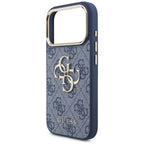 Guess 4G Big 4G Classic Logo dėklas iPhone 18 Pro / 17 Pro - Mėlynas ir auksinis -- iPhone 18 Pro / iPhone 17 Pro