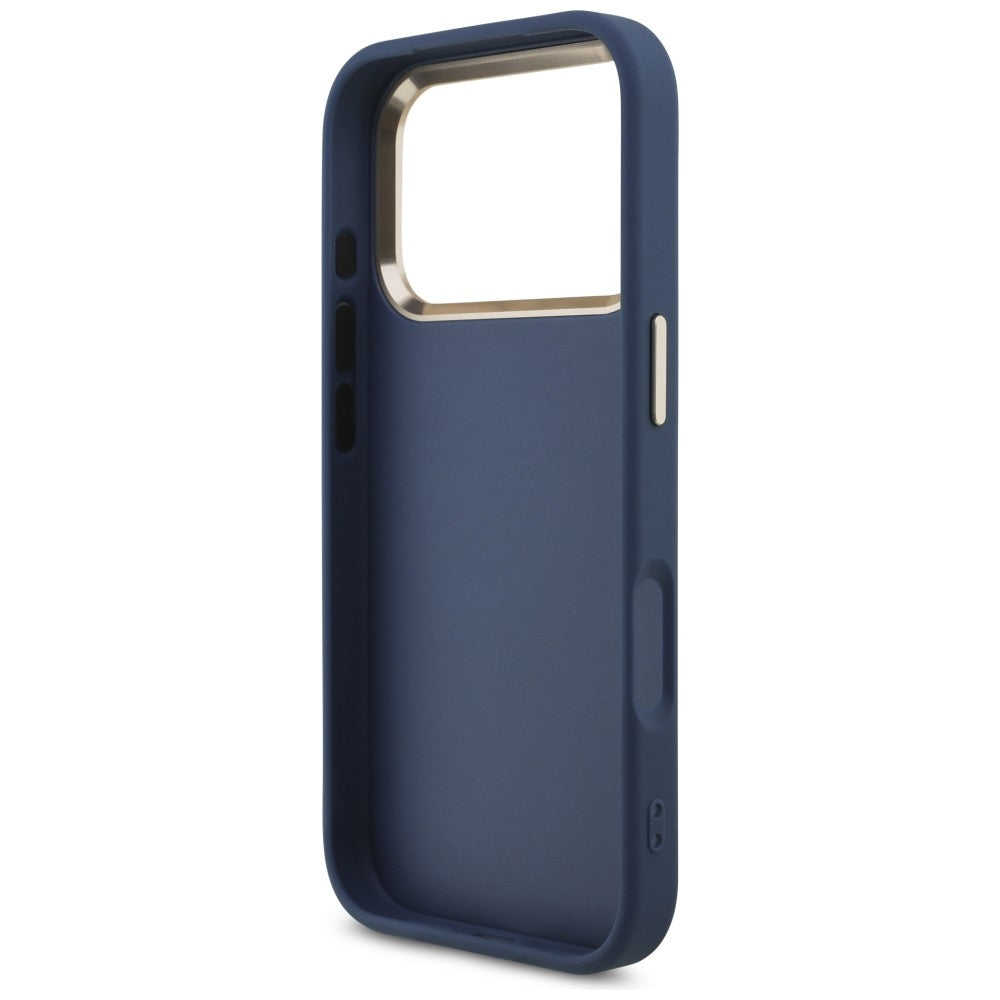 Guess 4G Big 4G Classic Logo dėklas iPhone 18 Pro / 17 Pro - Mėlynas ir auksinis -- iPhone 18 Pro / iPhone 17 Pro