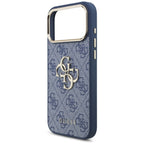 Guess 4G Big 4G Classic Logo dėklas iPhone 18 Pro Max / 17 Pro Max - Mėlynas ir auksinis -- iPhone 18 Pro Max / iPhone 17...