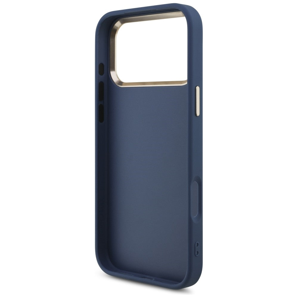 Guess 4G Big 4G Classic Logo dėklas iPhone 18 Pro Max / 17 Pro Max - Mėlynas ir auksinis -- iPhone 18 Pro Max / iPhone 17...