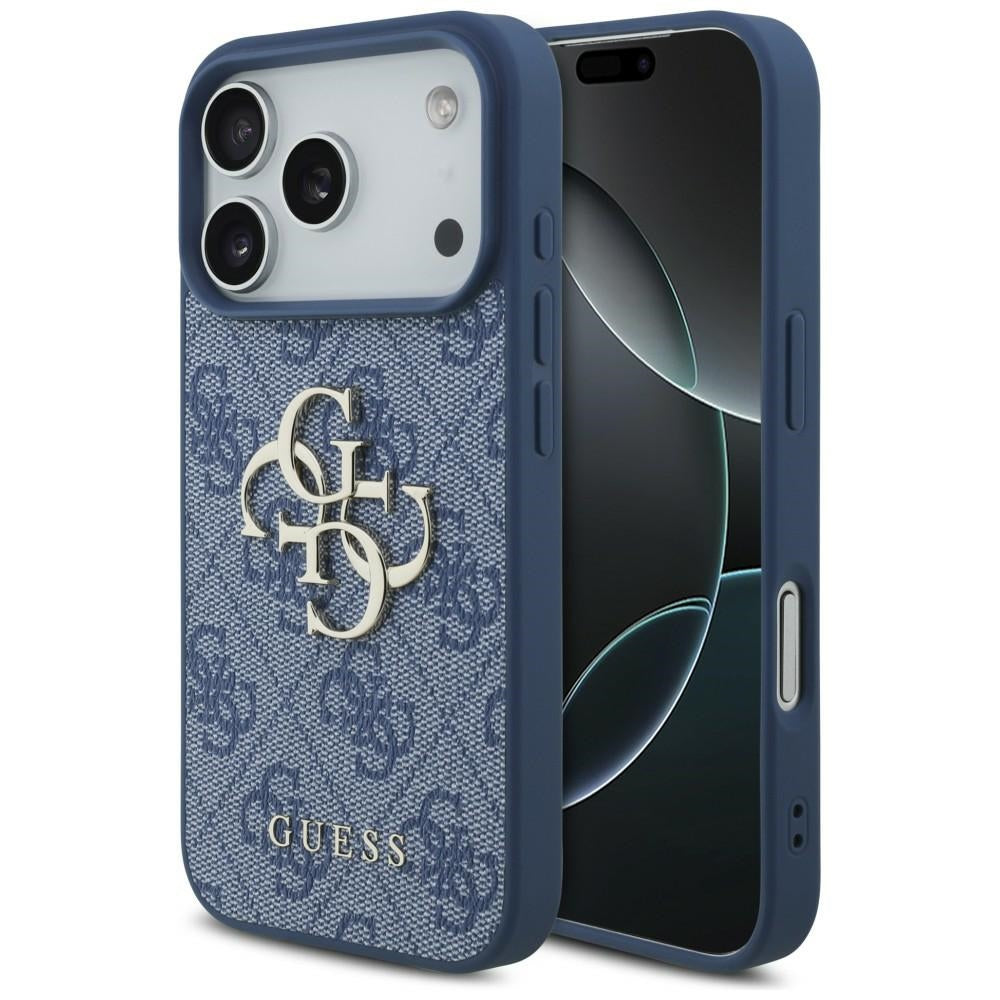 Guess 4G Big Logo dėklas iPhone 17 Pro / 18 Pro - Mėlynas -- iPhone 17 Pro / iPhone 18 Pro