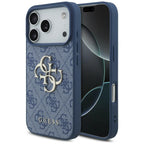 Guess 4G Big Logo dėklas iPhone 17 Pro / 18 Pro - Mėlynas -- iPhone 17 Pro / iPhone 18 Pro