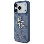 Guess 4G Big Logo dėklas iPhone 17 Pro / 18 Pro - Mėlynas -- iPhone 17 Pro / iPhone 18 Pro
